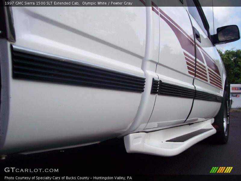 Olympic White / Pewter Gray 1997 GMC Sierra 1500 SLT Extended Cab