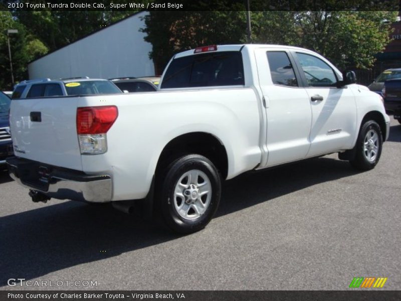 Super White / Sand Beige 2010 Toyota Tundra Double Cab