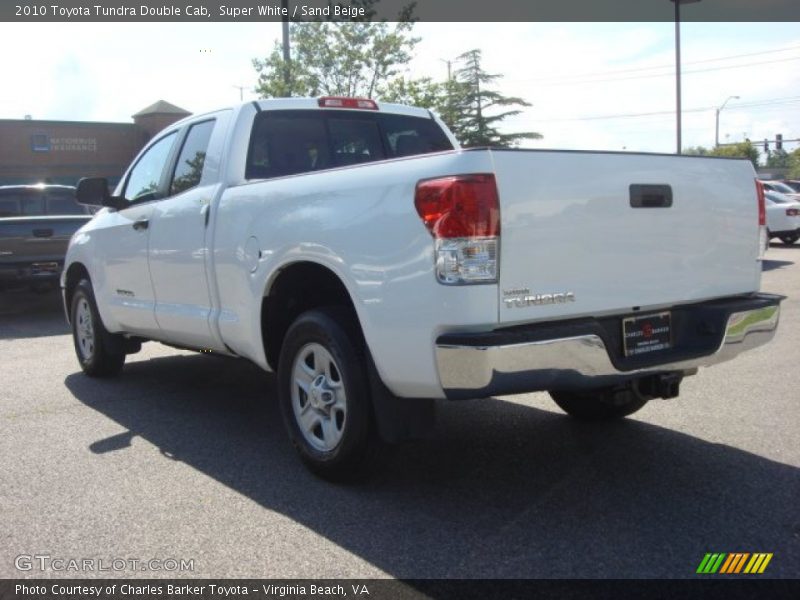 Super White / Sand Beige 2010 Toyota Tundra Double Cab