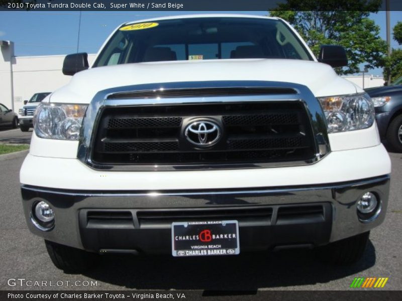 Super White / Sand Beige 2010 Toyota Tundra Double Cab
