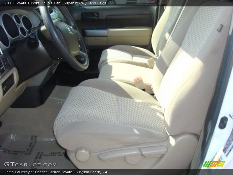 Super White / Sand Beige 2010 Toyota Tundra Double Cab