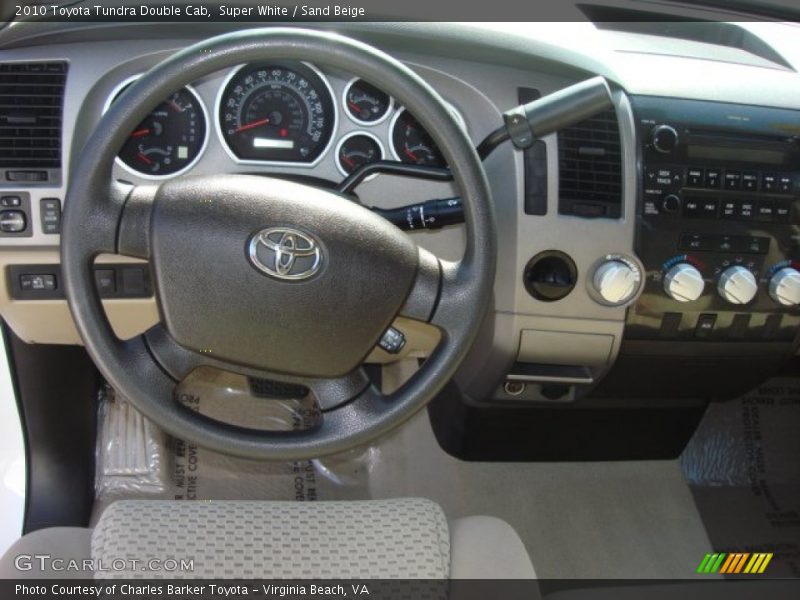 Super White / Sand Beige 2010 Toyota Tundra Double Cab