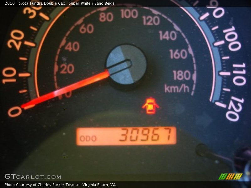 Super White / Sand Beige 2010 Toyota Tundra Double Cab
