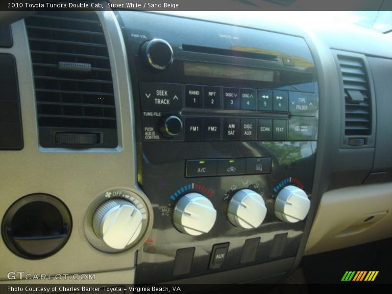 Super White / Sand Beige 2010 Toyota Tundra Double Cab