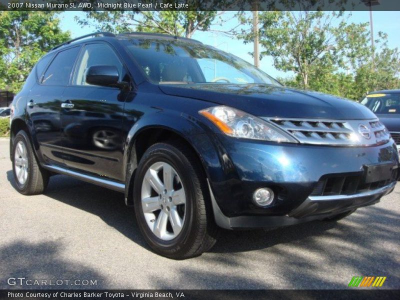 Midnight Blue Pearl / Cafe Latte 2007 Nissan Murano SL AWD