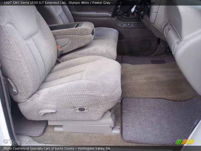 Olympic White / Pewter Gray 1997 GMC Sierra 1500 SLT Extended Cab