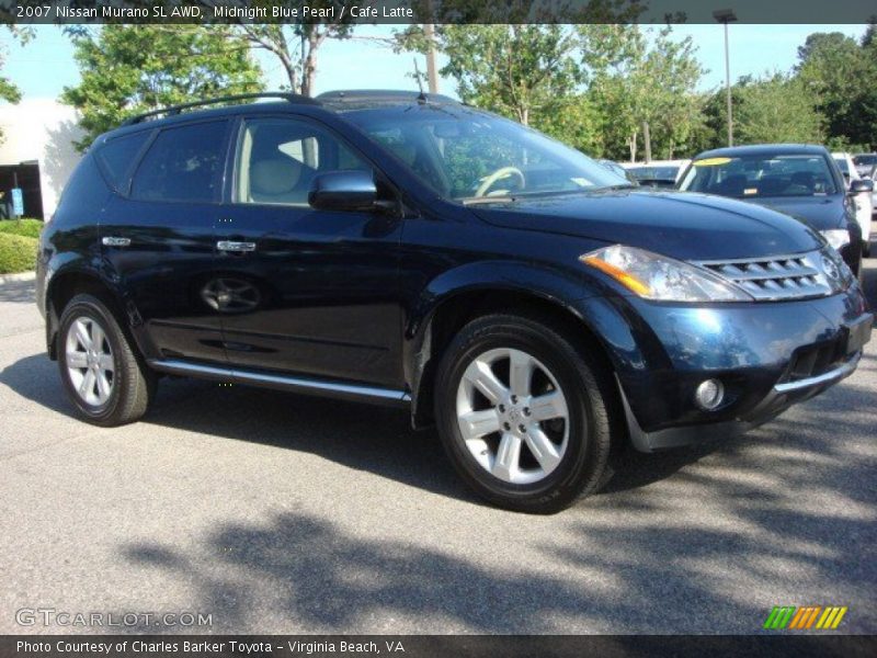 Midnight Blue Pearl / Cafe Latte 2007 Nissan Murano SL AWD