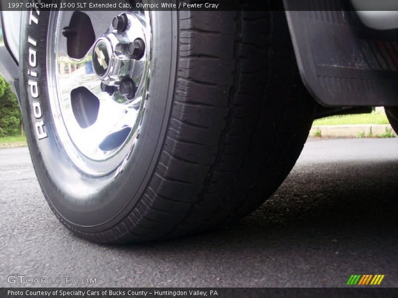 Olympic White / Pewter Gray 1997 GMC Sierra 1500 SLT Extended Cab