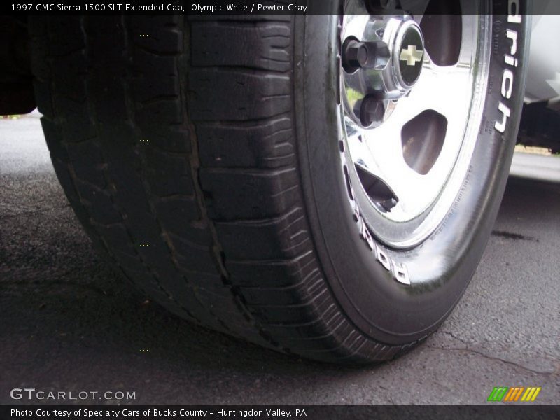 Olympic White / Pewter Gray 1997 GMC Sierra 1500 SLT Extended Cab