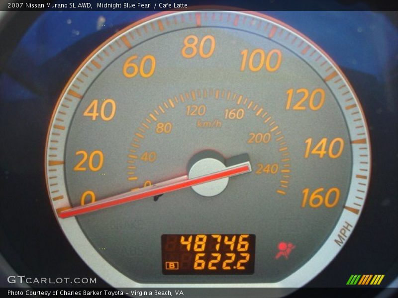 Midnight Blue Pearl / Cafe Latte 2007 Nissan Murano SL AWD