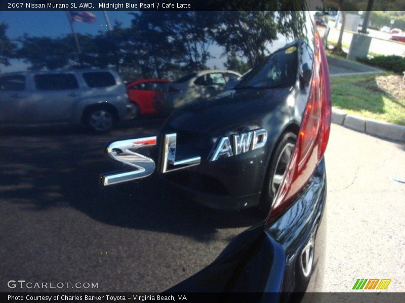 Midnight Blue Pearl / Cafe Latte 2007 Nissan Murano SL AWD