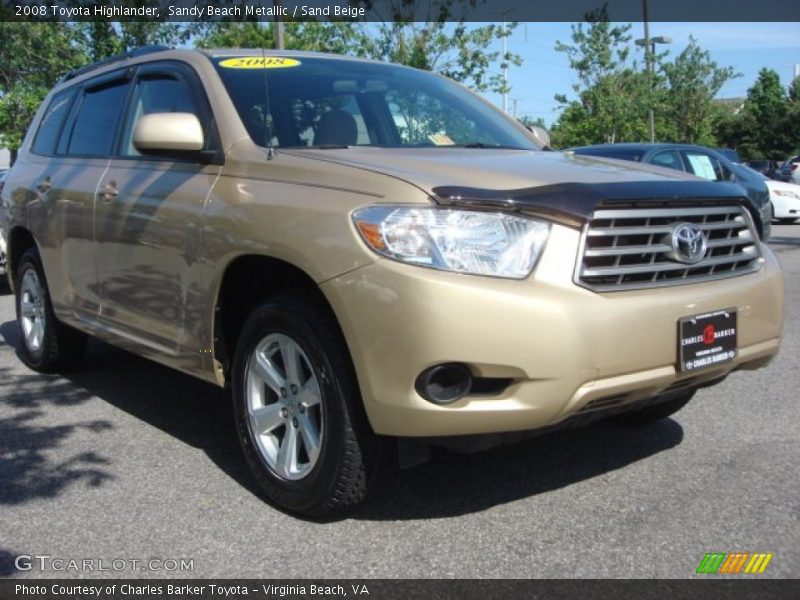 Sandy Beach Metallic / Sand Beige 2008 Toyota Highlander