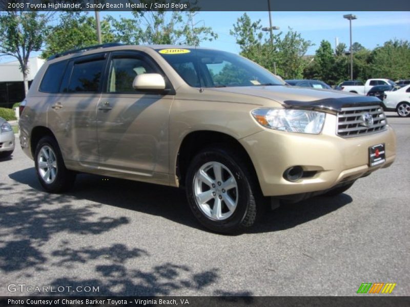 Sandy Beach Metallic / Sand Beige 2008 Toyota Highlander