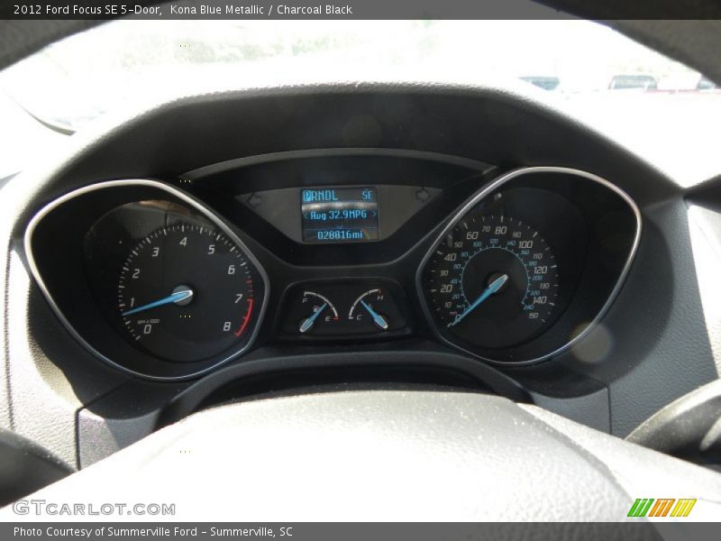 Kona Blue Metallic / Charcoal Black 2012 Ford Focus SE 5-Door
