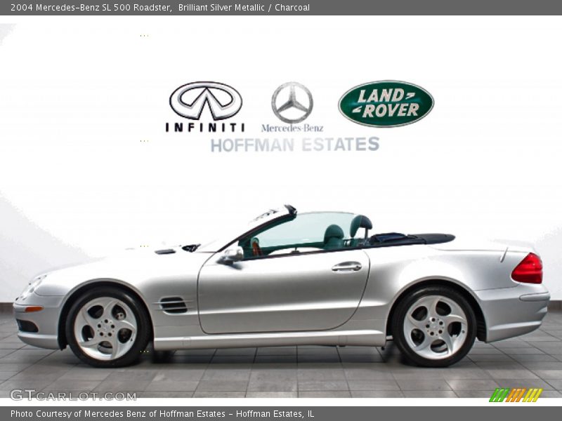 Brilliant Silver Metallic / Charcoal 2004 Mercedes-Benz SL 500 Roadster