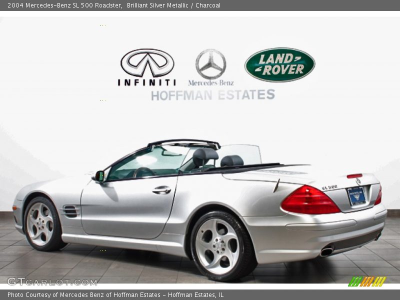 Brilliant Silver Metallic / Charcoal 2004 Mercedes-Benz SL 500 Roadster
