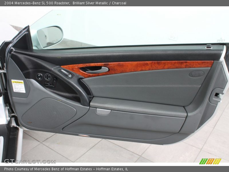 Brilliant Silver Metallic / Charcoal 2004 Mercedes-Benz SL 500 Roadster