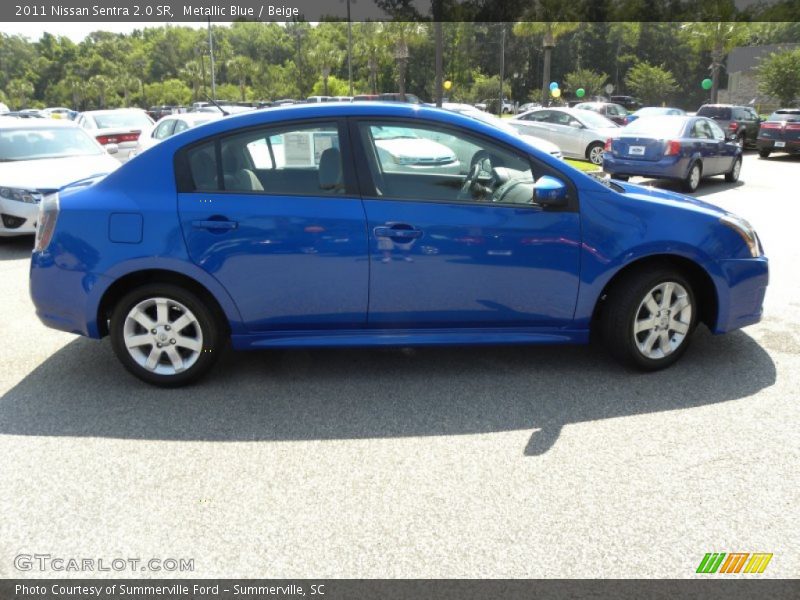 Metallic Blue / Beige 2011 Nissan Sentra 2.0 SR