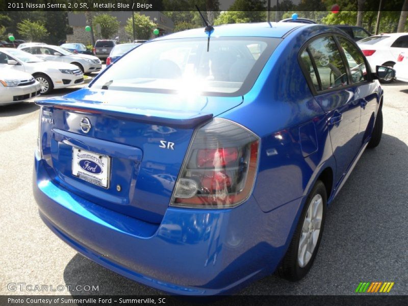 Metallic Blue / Beige 2011 Nissan Sentra 2.0 SR