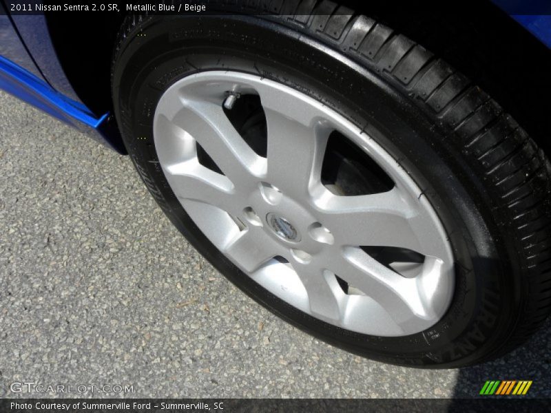 Metallic Blue / Beige 2011 Nissan Sentra 2.0 SR