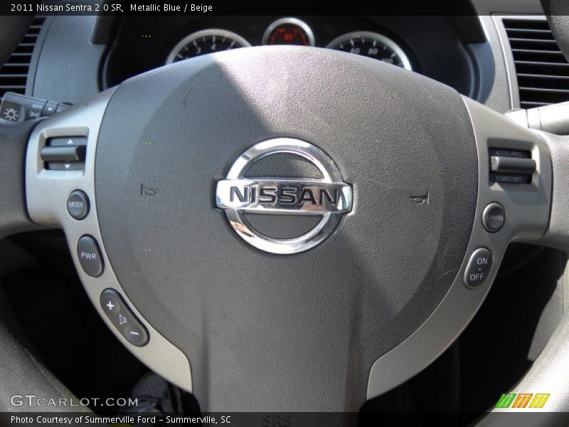 Metallic Blue / Beige 2011 Nissan Sentra 2.0 SR