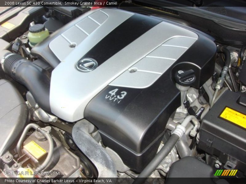  2008 SC 430 Convertible Engine - 4.3L DOHC 32V VVT-i V8
