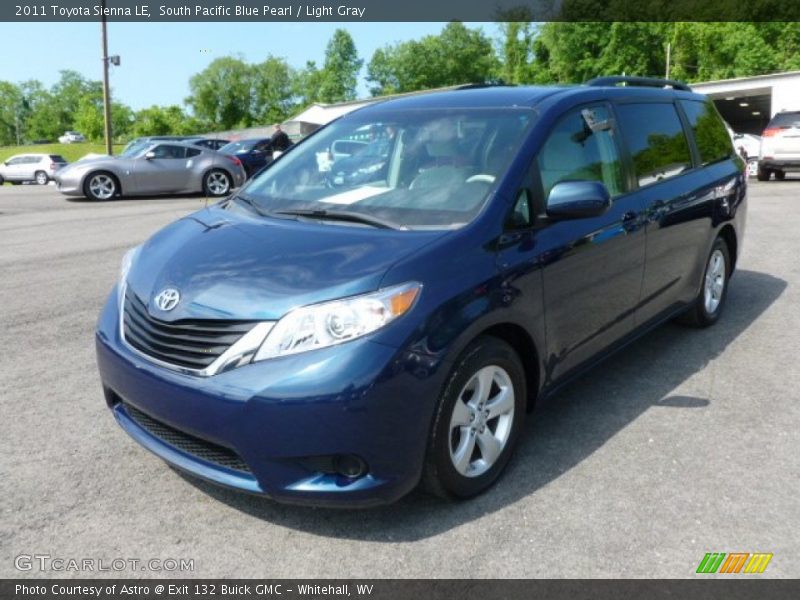 South Pacific Blue Pearl / Light Gray 2011 Toyota Sienna LE