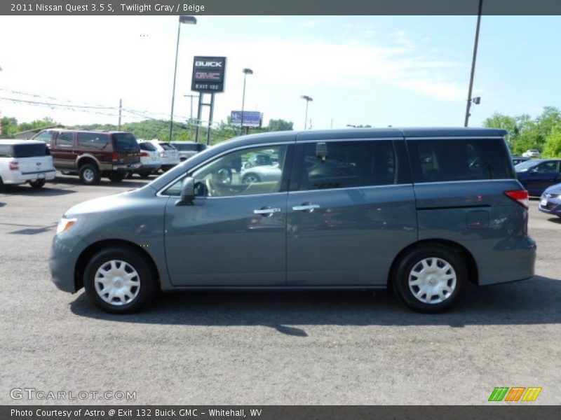 Twilight Gray / Beige 2011 Nissan Quest 3.5 S