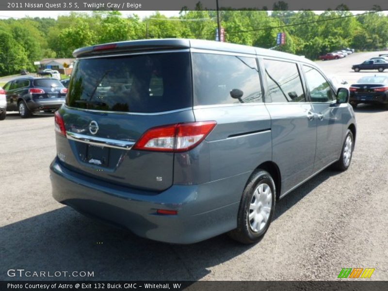 Twilight Gray / Beige 2011 Nissan Quest 3.5 S
