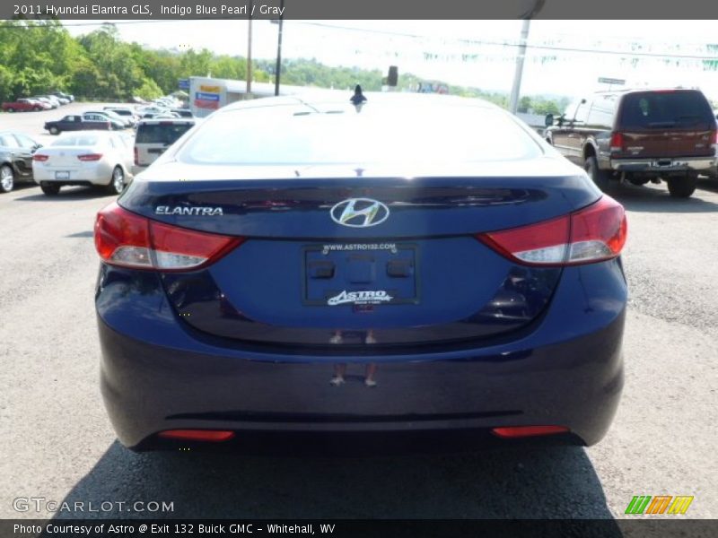 Indigo Blue Pearl / Gray 2011 Hyundai Elantra GLS