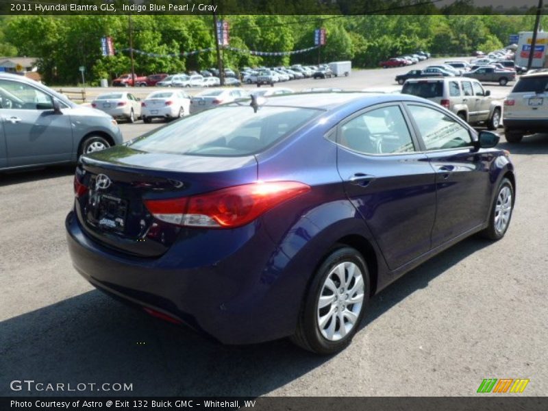 Indigo Blue Pearl / Gray 2011 Hyundai Elantra GLS
