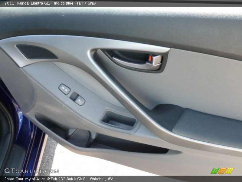 Indigo Blue Pearl / Gray 2011 Hyundai Elantra GLS