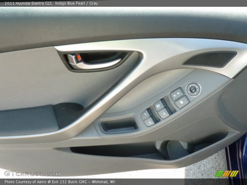 Indigo Blue Pearl / Gray 2011 Hyundai Elantra GLS