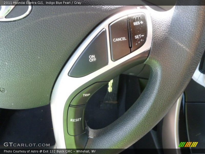 Indigo Blue Pearl / Gray 2011 Hyundai Elantra GLS