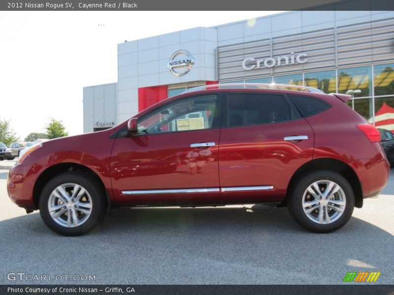 Cayenne Red / Black 2012 Nissan Rogue SV