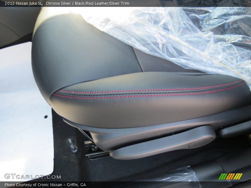 Chrome Silver / Black/Red Leather/Silver Trim 2012 Nissan Juke SL