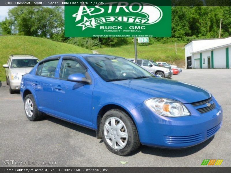Blue Flash Metallic / Gray 2008 Chevrolet Cobalt LT Sedan