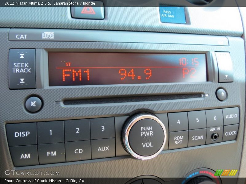 Audio System of 2012 Altima 2.5 S