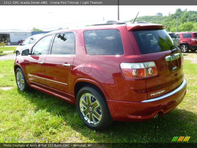 Crystal Red Tintcoat / Light Titanium 2012 GMC Acadia Denali AWD