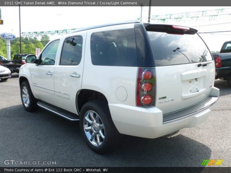 White Diamond Tricoat / Cocoa/Light Cashmere 2012 GMC Yukon Denali AWD