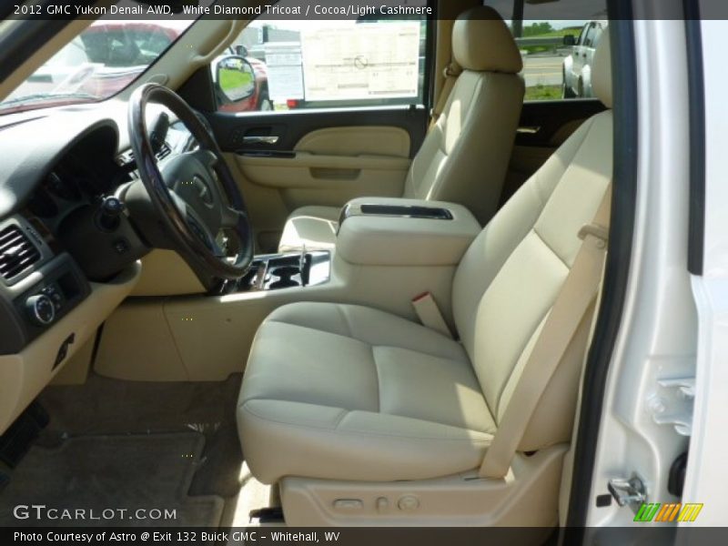 White Diamond Tricoat / Cocoa/Light Cashmere 2012 GMC Yukon Denali AWD
