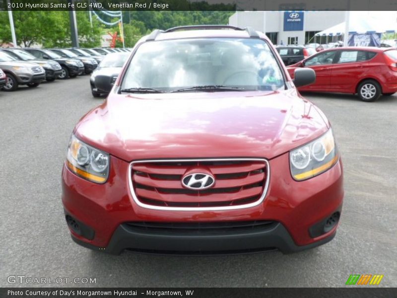 Venetian Red / Beige 2010 Hyundai Santa Fe GLS 4WD