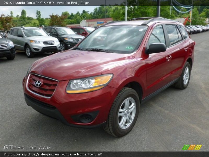 Venetian Red / Beige 2010 Hyundai Santa Fe GLS 4WD