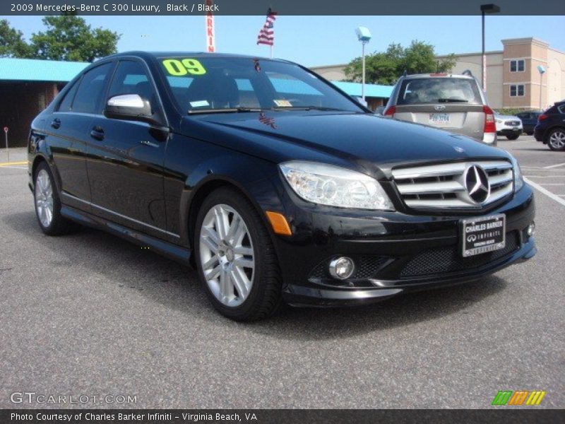 Black / Black 2009 Mercedes-Benz C 300 Luxury
