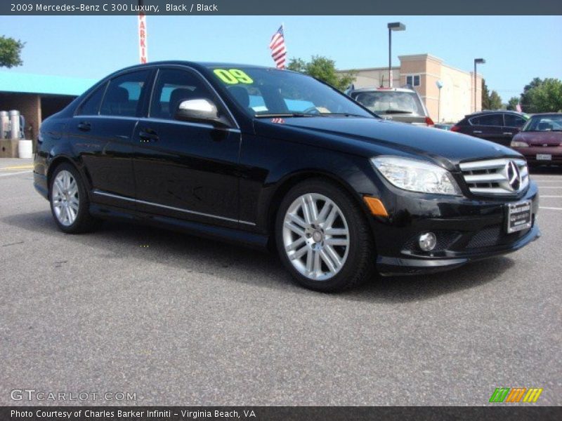 Black / Black 2009 Mercedes-Benz C 300 Luxury