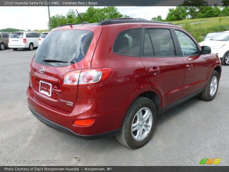 Venetian Red / Beige 2010 Hyundai Santa Fe GLS 4WD
