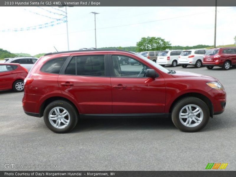 Venetian Red / Beige 2010 Hyundai Santa Fe GLS 4WD
