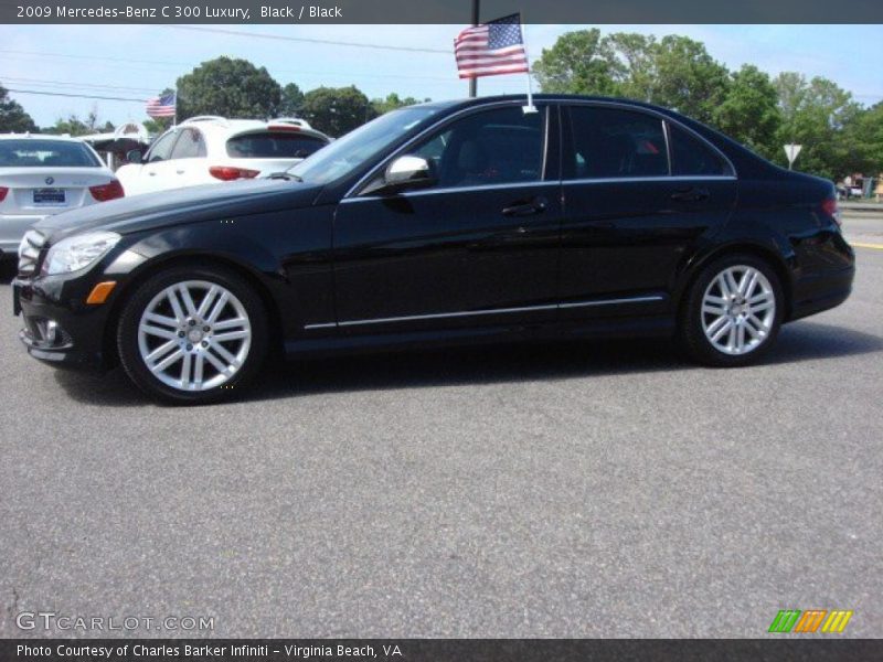 Black / Black 2009 Mercedes-Benz C 300 Luxury