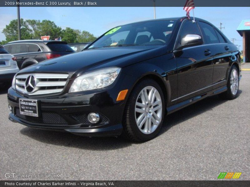 Black / Black 2009 Mercedes-Benz C 300 Luxury