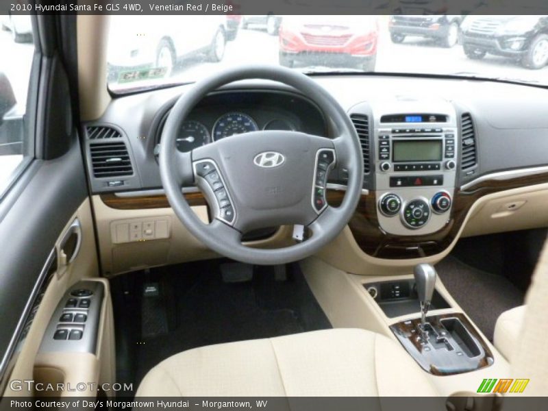 Venetian Red / Beige 2010 Hyundai Santa Fe GLS 4WD